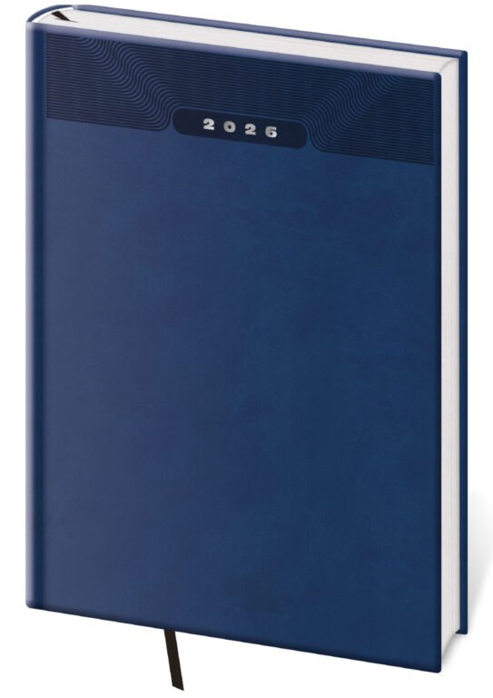 GOMMATO (matné bez struktury) - Týdenní diář B5 Print Classic modrý