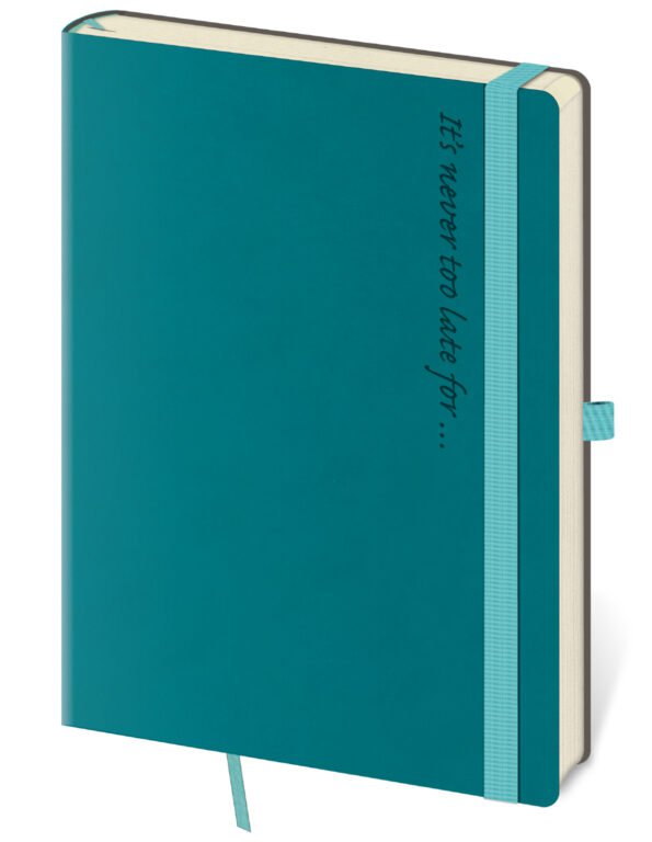 Zápisníky, poznámkové bloky, deníky a notesy - Tečkovaný zápisník Flexies L Petrol Blue (čtverečkovaný)