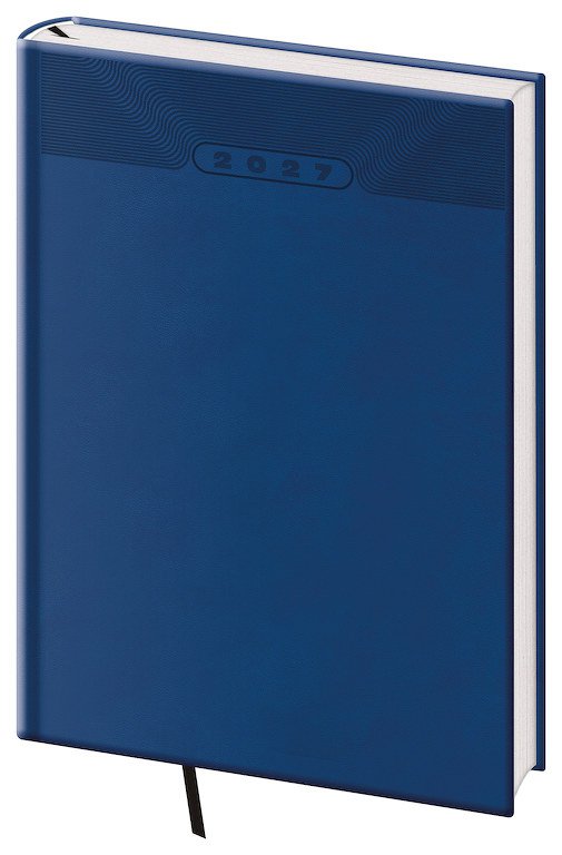 NEBRASCA (imitace kůže) - Denní diář A4 Print Classic modrý