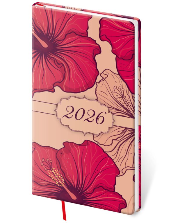 GOMMATO (matné bez struktury) - Kapesní diář Vario Lyra Hibiscus