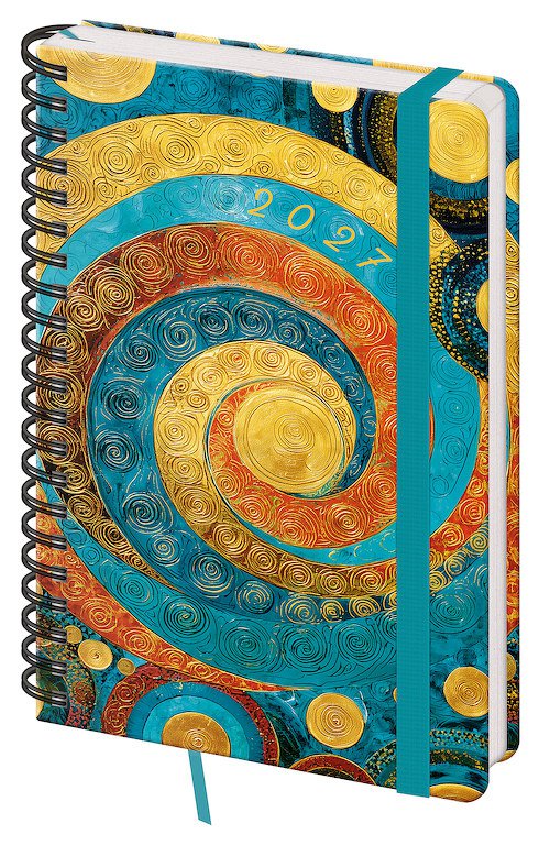 Diáře Vario s gumičkou - Týdenní diář A5 Twin s poznámkami Spiral
