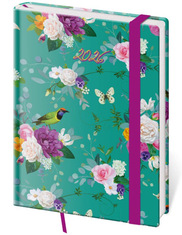 GOMMATO (matné bez struktury) - Denní diář B6 Vario Romance s gumičkou