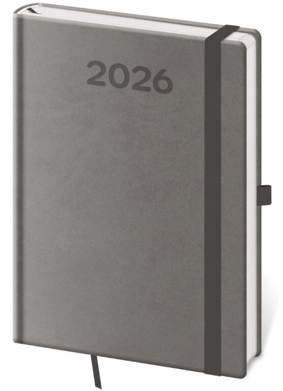 Diáře 2026, plánovací diáře - Týdenní diář A5 Print Pop šedý