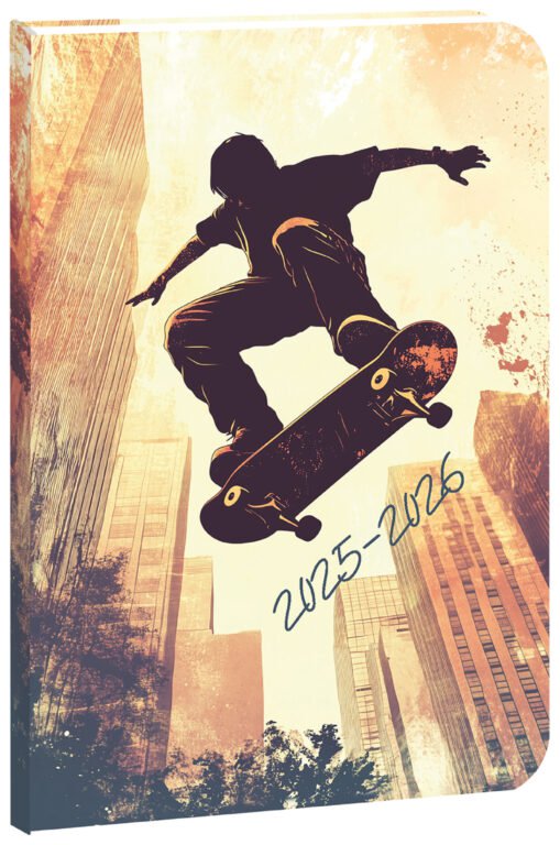 GOMMATO (matné bez struktury) - Školní diář STUDENT Skate 2025/26 - české kalendárium